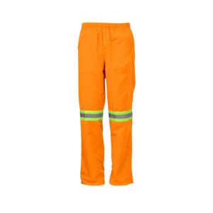 Calça Poliéster Elástico Total Laranja Refletiva Amalfis
