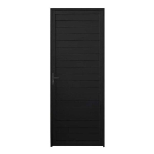 Porta Lambril Alumínio Preto sem Puxador 210x80cm Esquadritop
