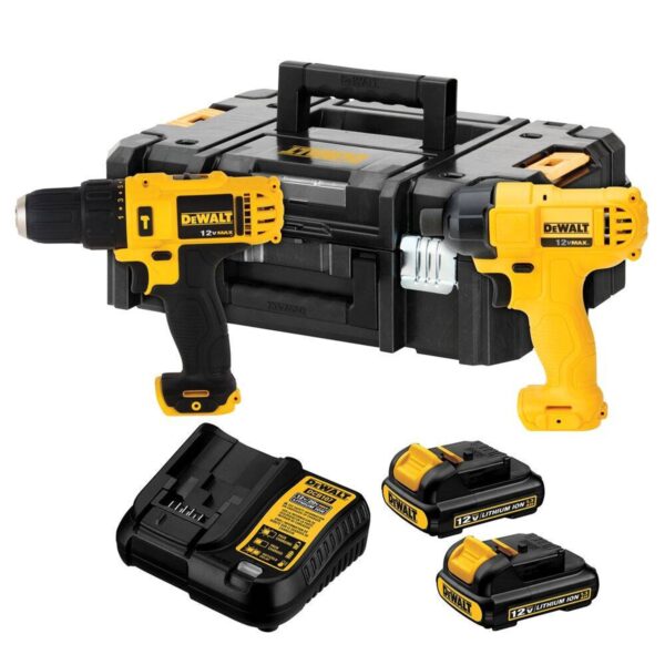 Kit Furadeira Parafusadeira de Impacto + Paraf Imp DCK202C2T-BR Dewalt