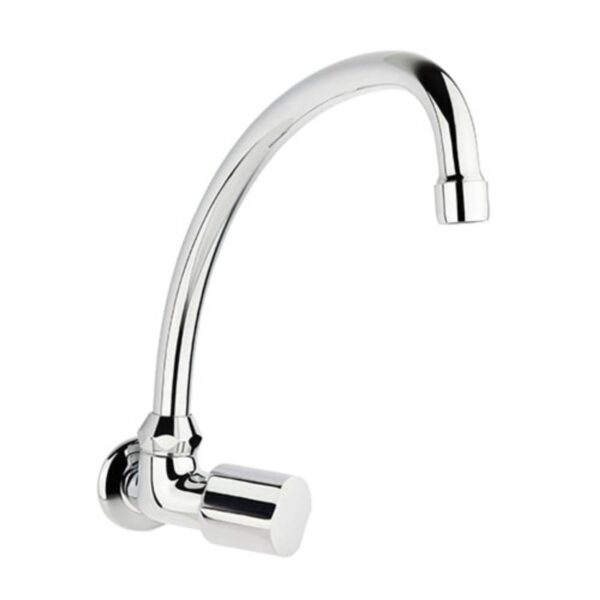 Torneira para Cozinha Parede Bica Média Cromado Nova Petra 1169