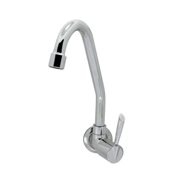 Torneira para Cozinha Parede 1/4V Bica Média Cromado 1168 C61