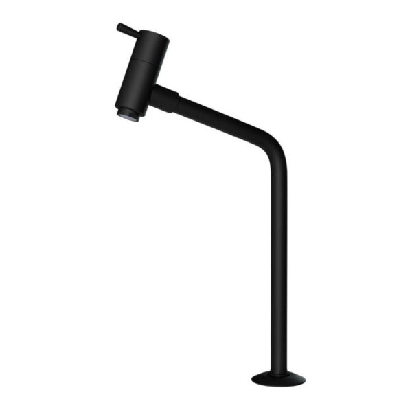 Torneira para Cozinha Mesa 1/4V Bica Alta Preto Fosco Luxo Napoles
