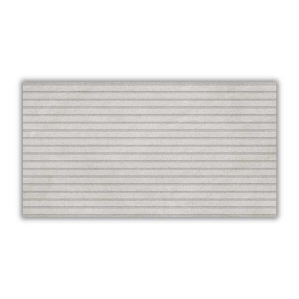 Revestimento Rip Limestone Borda Reta Brilhante Cinza 62x119cm 2,20m2