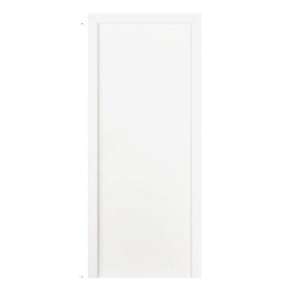 Kit Porta Lisa Colmeia HDF Branco Reversível sem Fechadura Bt 8 Vert