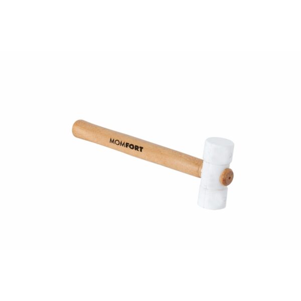 Martelo de Borracha 60 mm Branco Cabo Madeira Momfort