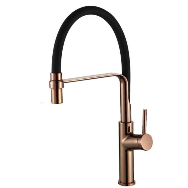 Monocomando para Cozinha Mesa 1/4V Bica Alta Rose Gold Gourmet 50cm