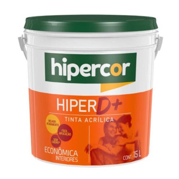 Tinta Econômica Acrílica Fosco Hiper D+ Branco 15L Hipercor