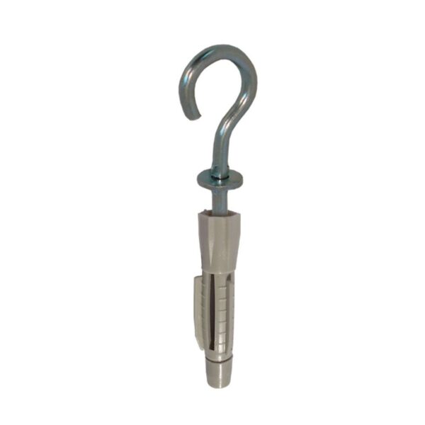 Gancho 4,4x72mm com Bucha 8mm com Aba para Bloco Oco 2 Peças Fixdura