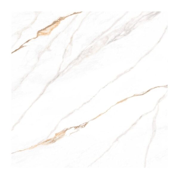 Piso Calacata Ochre Retificado Acetinado Branco 76x76cm 3,46m2