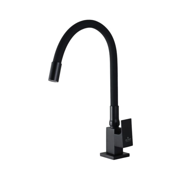 Torneira para Cozinha Mesa Bica Média Preto Gourmet All Black Flexível