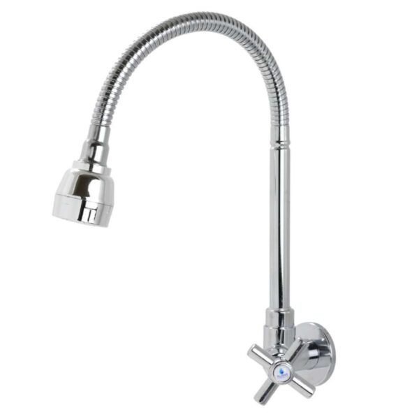 Torneira para Cozinha Parede 1/4V Bica Alta Gourmet C64 Cromado