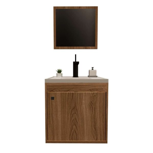Kit Gabinete para Banheiro Canarix Amadeirado 40cm Cerocha