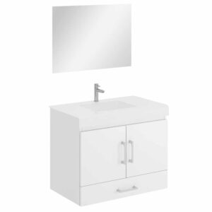 Kit Gabinete para Banheiro Vitral 60cm Astral Design