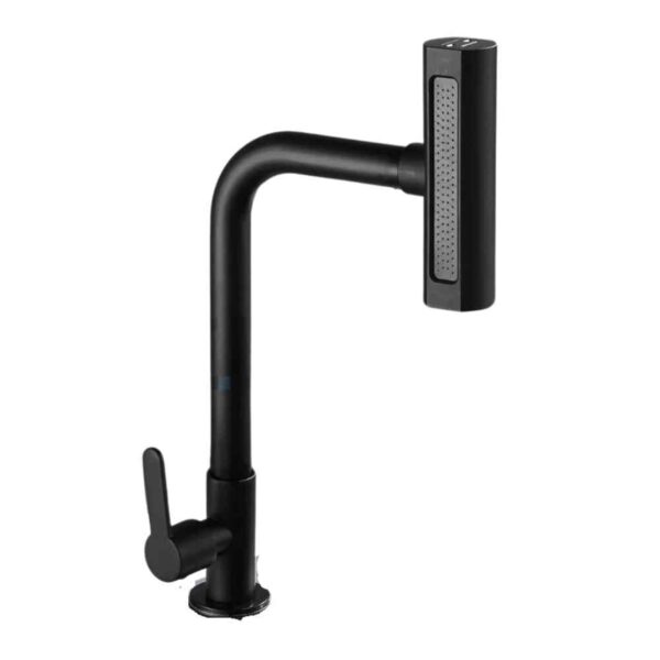 Torneira para Cozinha Mesa 1/4V Bica Alta Aço Inox com 4 Jatos