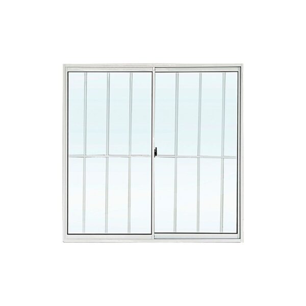 Janela de Correr 2 Folhas com Grade Alumínio Brilhante 80x80cm Lider
