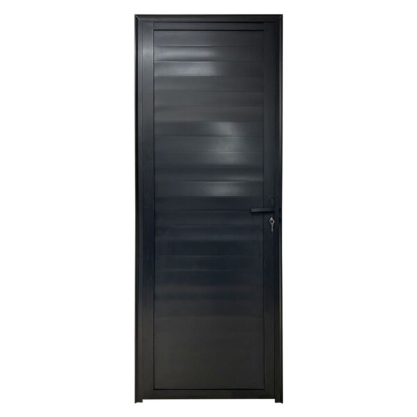 Porta Laminada Fechada Alumínio Preto 210x70cm Proex
