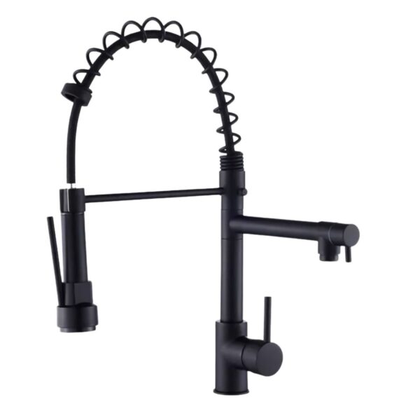 Monocomando para Cozinha Mesa Bica Alta 1/4V Preto Gourmet 52cm