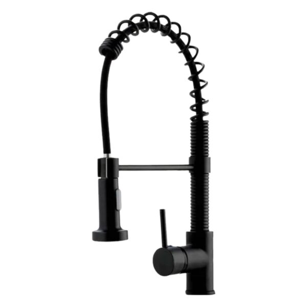 Monocomando para Cozinha Mesa Bica Alta 1/4V Preto Gourmet Flex 52cm