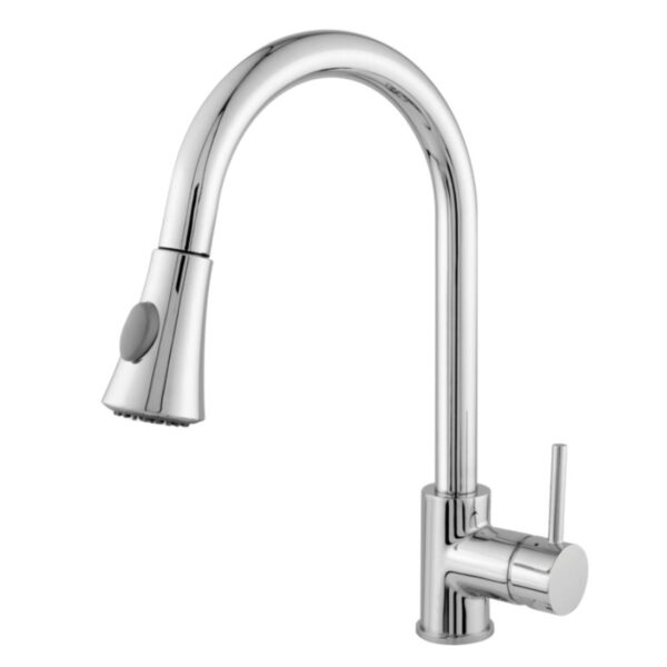 Monocomando para Cozinha Mesa 1/4V Bica Alta Cromada Flexível 38cm