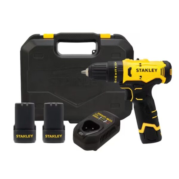 Furadeira Parafusadeira de Impacto 3/8" 12V com 2 Baterias Stanley