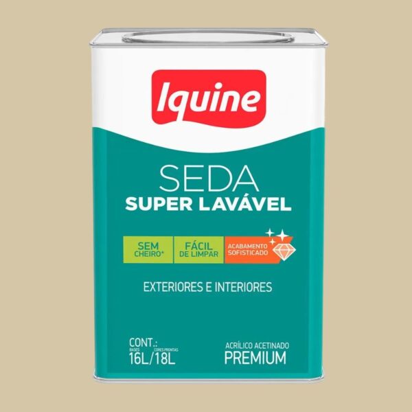 Tinta Premium Acrílica Acetinado Seda 18L Iquine