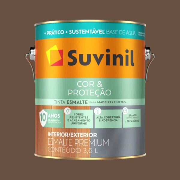 Esmalte Premium Base Água Brilhante Cor e Proteção Tabaco Suvinil