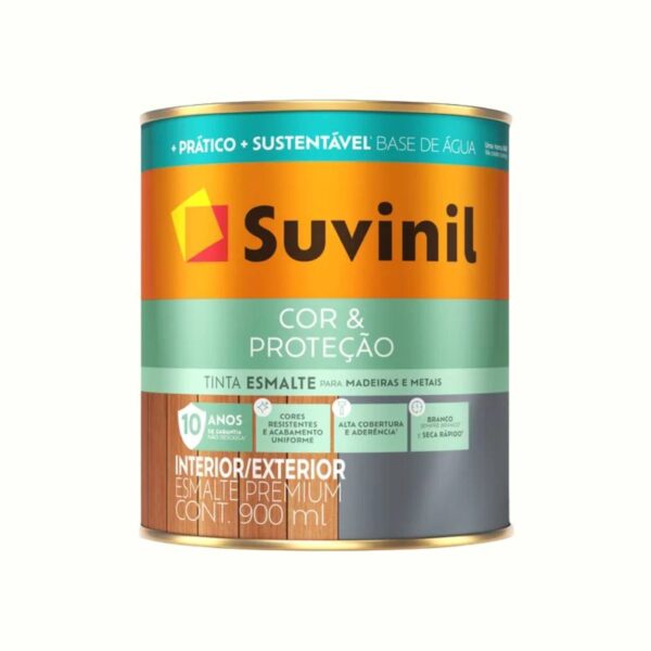 Esmalte Premium Base Água Acetinado Cor e Proteção Branco Suvinil