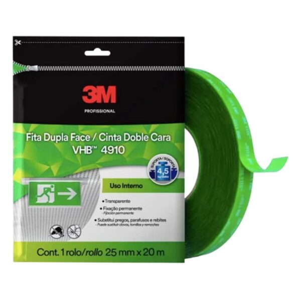 Fita Dupla Face S 4910 VHB 25mm x 20m 3M
