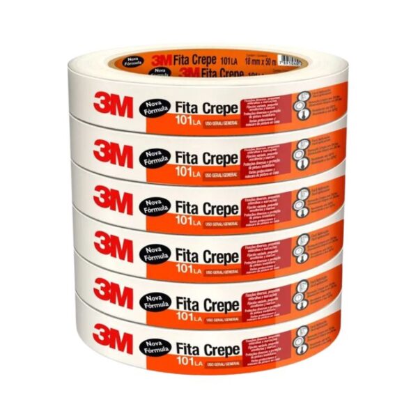 Fita Crepe Branca 101LA 18mmx50m 3M