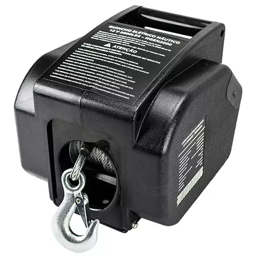 Guincho Elétrico Náutico 12V 2000LBS 907 Kg