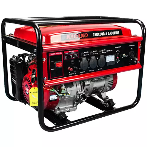 Gerador de Energia a Gasolina 4.4 KVA Monofásico Partida Manual - NG4100M