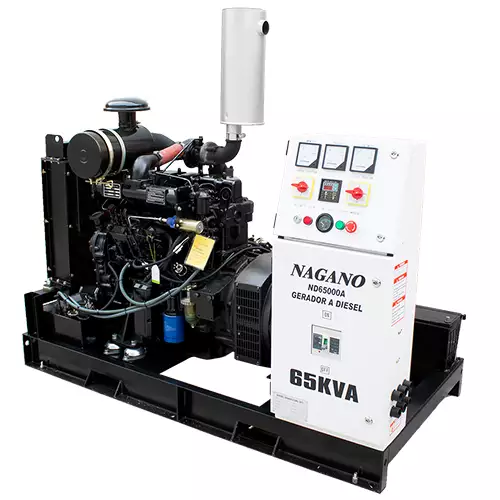 Gerador de Energia a Diesel, 65 kVA, Trifásico, Motor de 4 Cilindros - Partida Elétrica Aberto - ND65000EA3