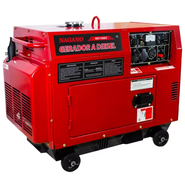 Gerador de Energia a Diesel Silenciado 6 KVA trifásico 220/380v Partida Elétrica - ND7100ES3D