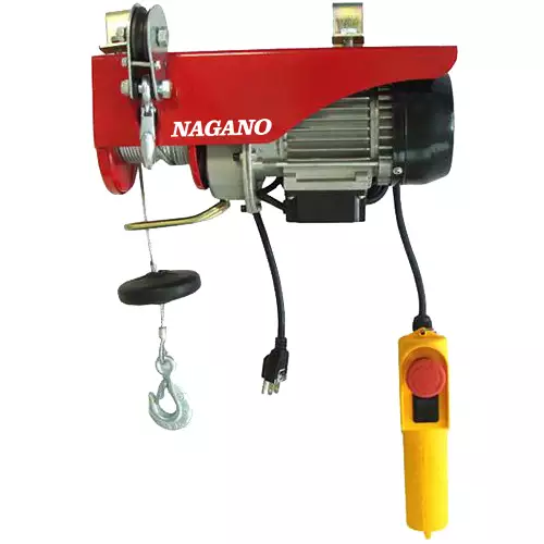 Talha Guincho Elétrica 600 Watts, 110V, Capacidade de 100 à 200 kg, Elevação 6/12 m - TE121