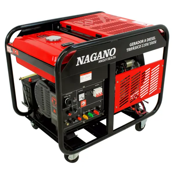 Gerador a Diesel 13.75kva Trifásico 380v Partida Elétrica Refrigerado a Ar - NNGD13EA3D