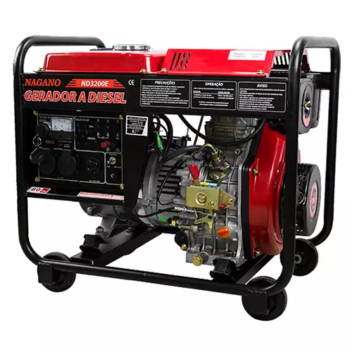 Gerador de Energia a Diesel 3,75 KVA Monofásico Partida Elétrica - ND3200E