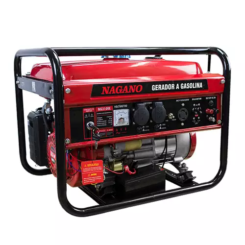 Gerador de Energia a Gasolina 3,6 KVA Monofásico Partida Elétrica - NG3100E