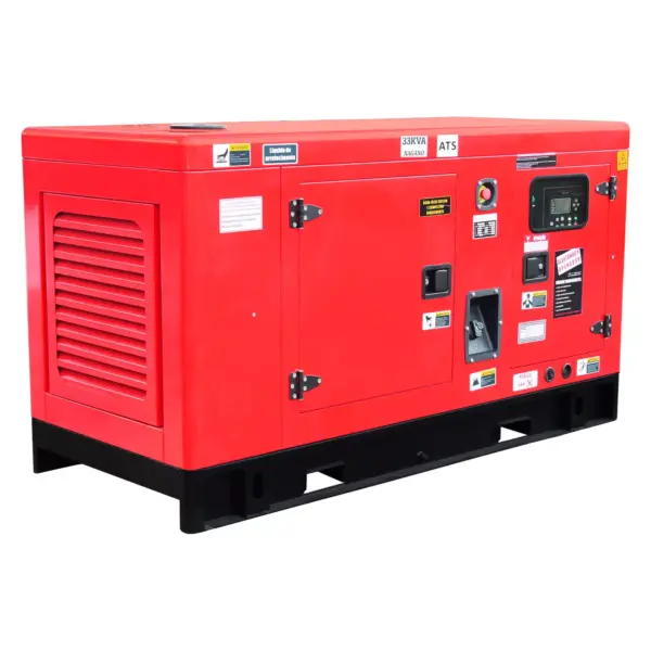 Gerador de Energia a Diesel 33kva Trifásico 220v Silenciado com QTA
