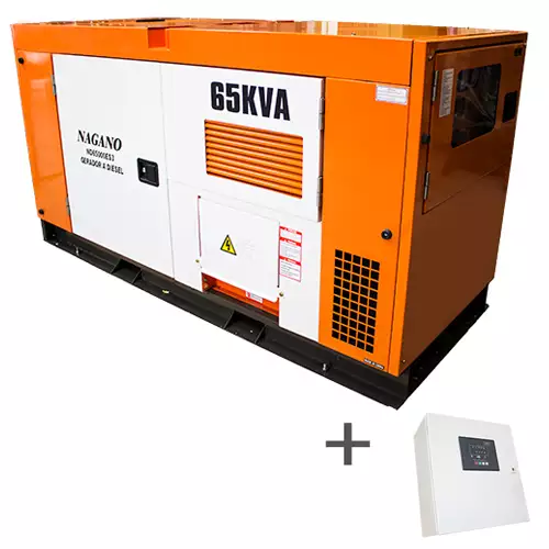 Gerador de Energia a Diesel Trifásico 65 kva com QTA Nagano incluso - ND65000ES3QTA