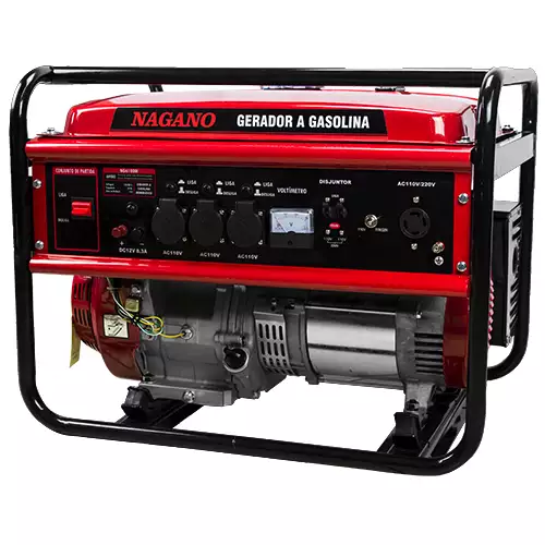 Gerador de Energia a Gasolina 6 KVA Monofásico Partida Manual - NG6100M