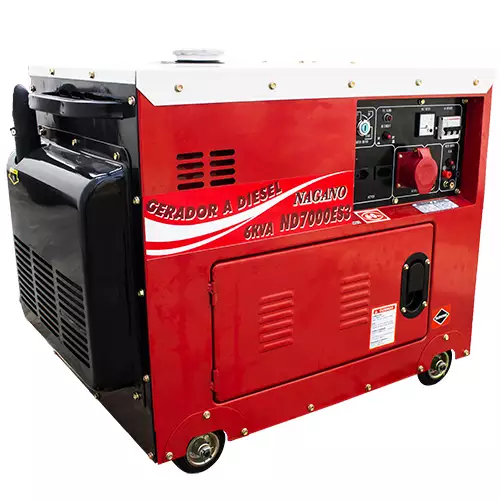 Gerador de Energia a Diesel, Trifásico 110v/220v, Silenciado, 6.0 kva, Partida elétrica - ND7000ES3