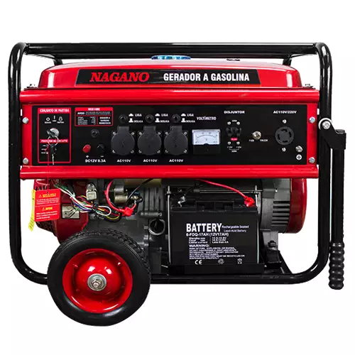 Gerador de Energia a Gasolina, 8 KVA, Monofásico Partida Elétrica - NG8100E