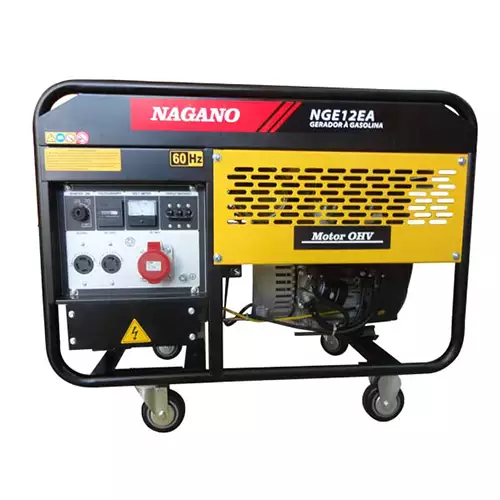 Gerador de Energia a Gasolina, Monofásico 110/220v, 10.5 kva, Refrigerado à ar - NGE12EA