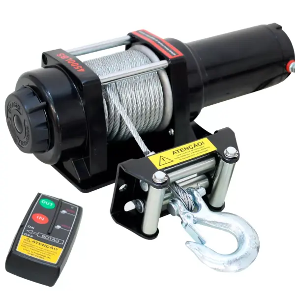 Guincho Elétrico 4500LB 2041 KG 12v para Quadriciclo Jipe Troller