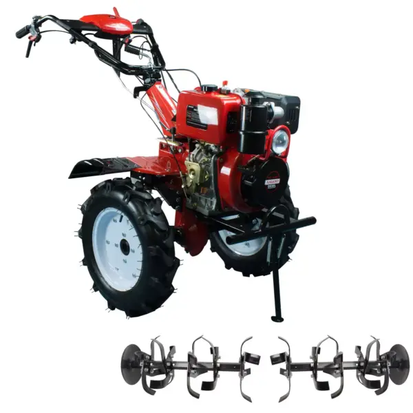 Micro Trator Motocultivador Monocilíndrico a Diesel Partida Elétrica 10HP 4 Tempos OHV Ar Refrigerado 418cc - NMCD135E