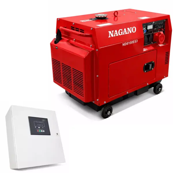 Gerador de Energia a Diesel 8kva Trifásico 110v/220v Silenciado Partida Elétrica Com QTA
