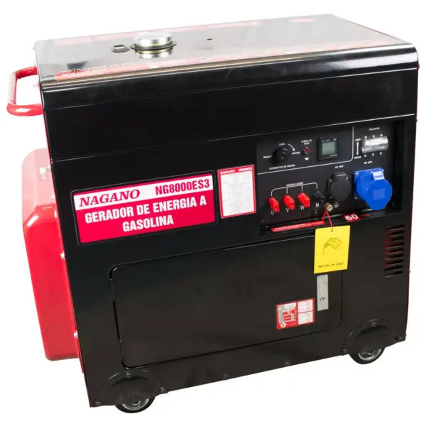Gerador a Diesel Silenciado Trifásico 7Kva 4t 60hz Partida Elétrica 110/220v Motor 10.2HP 192 FE