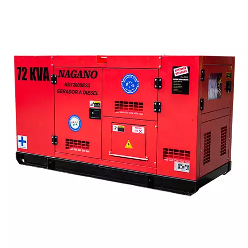Gerador de Energia a diesel 72 KVA trifásico 110/220v Silenciado - ND72000ES3