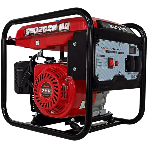 Gerador de Energia Inverter 3.8kva Gasolina Monofásico 7hp