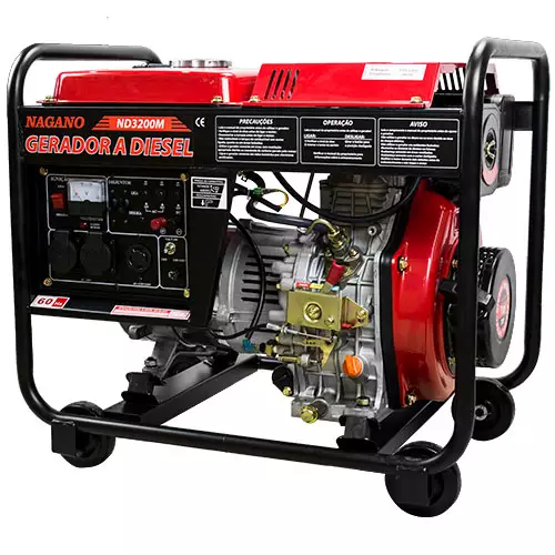 Gerador de Energia a Diesel 3.75 KVA Monofásico Partida Manual - ND3200M
